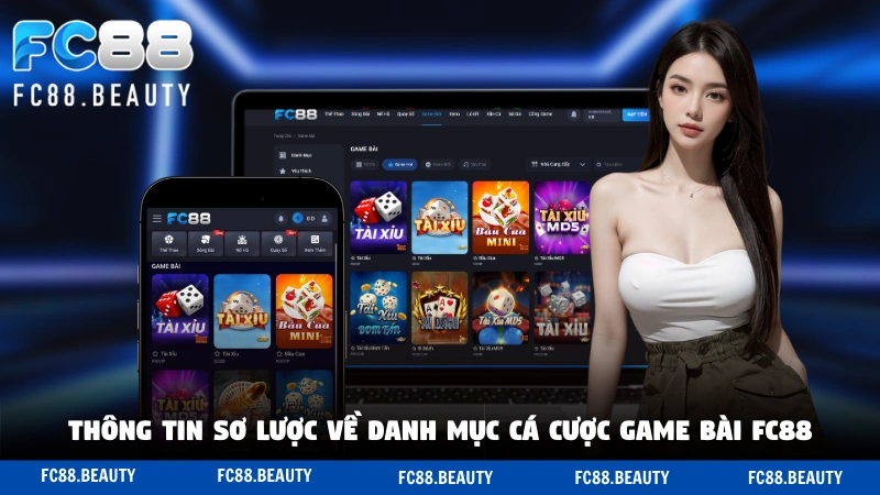 Thông tin sơ lược về danh mục cá cược game bài FC88